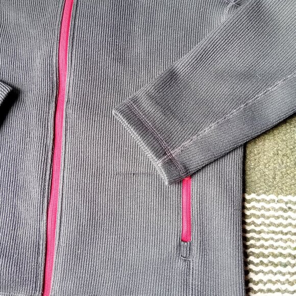 The North Face Soft Shell Zip-Up Fleece Navy Jacket - Picture 3 of 8